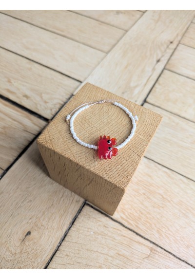 Bracelet BESSIE écru crabe