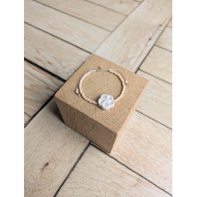 Bracelet BESSIE crème fleur