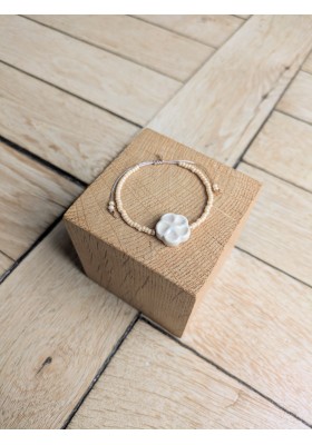Bracelet BESSIE crème fleur