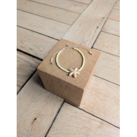 Bracelet BESSIE jaune paille étoile de mer