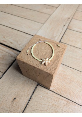 Bracelet BESSIE jaune paille étoile de mer