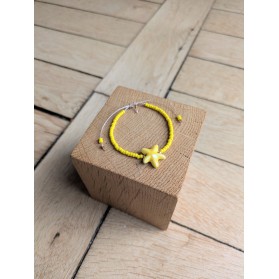 Bracelet BESSIE jaune étoile de mer