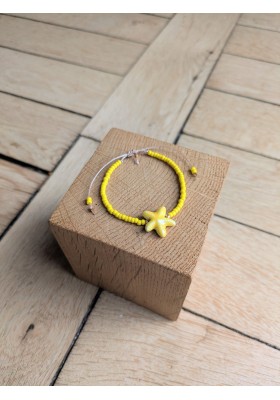 Bracelet BESSIE jaune étoile de mer
