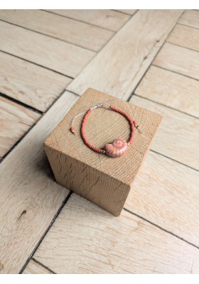 Bracelet BESSIE terracotta coquillage