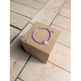 Bracelet BESSIE parme fleur