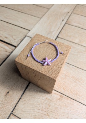 Bracelet BESSIE parme étoile de mer