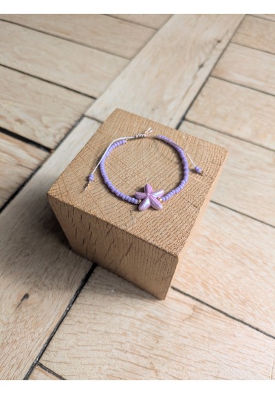 Bracelet BESSIE parme étoile de mer