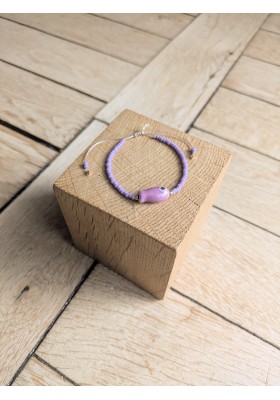 Bracelet BESSIE parme poisson
