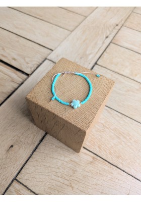 Bracelet BESSIE turquoise fleur