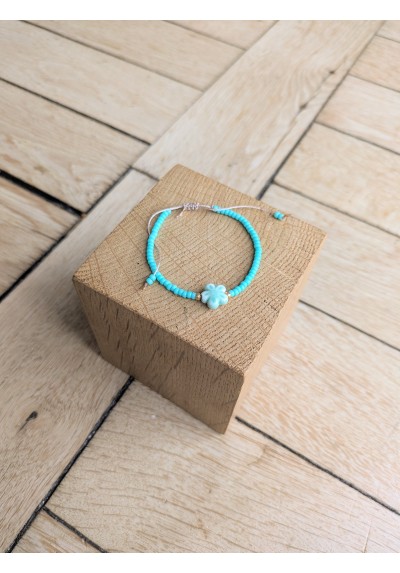 Bracelet BESSIE turquoise fleur