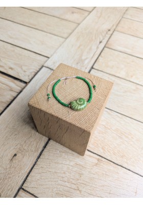 Bracelet BESSIE vert coquillage