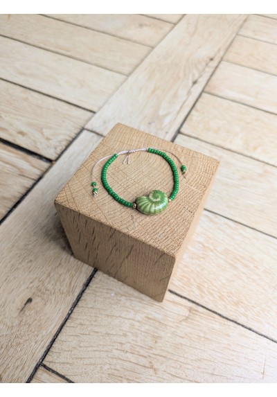Bracelet BESSIE vert coquillage