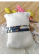 BRACELET CAMILLE x CLYDE - lot de 3 bleu marine et écru