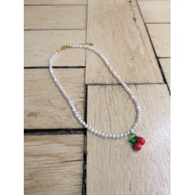Collier CELESTINE cerise
