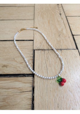 Collier CELESTINE cerise