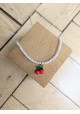 Collier CELESTINE cerise