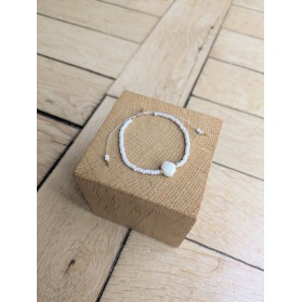 Bracelet BESSIE blanc cassé coquillage