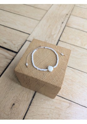 Bracelet BESSIE blanc cassé coquillage