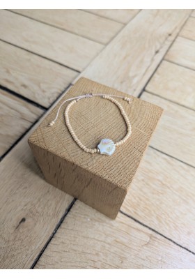 Bracelet BESSIE coquillage beige