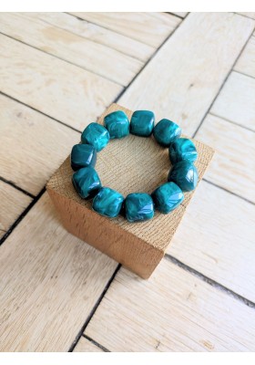 Bracelet DANIA bleu canard 15€