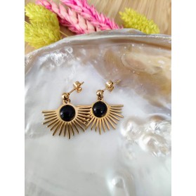 Boucles d'oreilles CASEY - noir