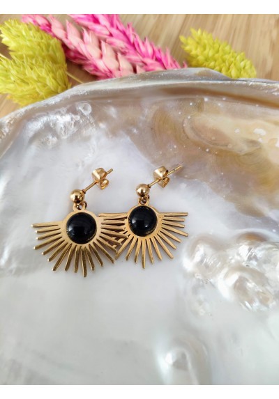 Boucles d'oreilles CASEY - noir