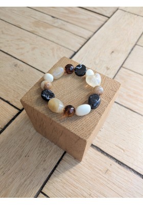 Bracelet DIANE noir et écru 12€