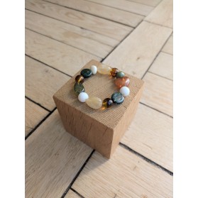 Bracelet DIANE kaki et marron 12€