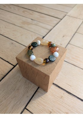 Bracelet DIANE kaki et marron 12€