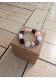 Bracelet DIANE bordeaux et rose 12€