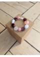 Bracelet DIANE bordeaux et rose 12€