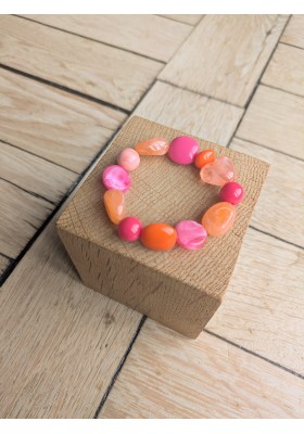 Bracelet DIANE rose et orange 12€