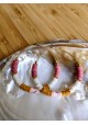 Boucles d'oreilles CHARLOTTE - bleu marine et moutarde