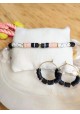Boucles d'oreilles CHARLIE - noir