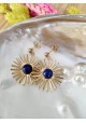 Boucles d'oreilles CHELSEA - bleu nuit