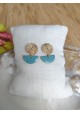 Boucles d'oreilles CHLOE - bleu fjord